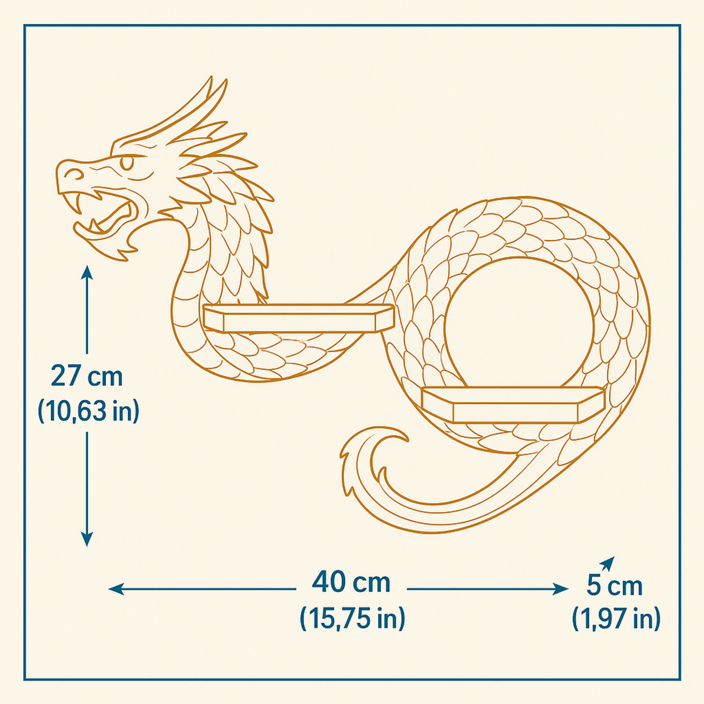 Dragon Rat Shelf Set
