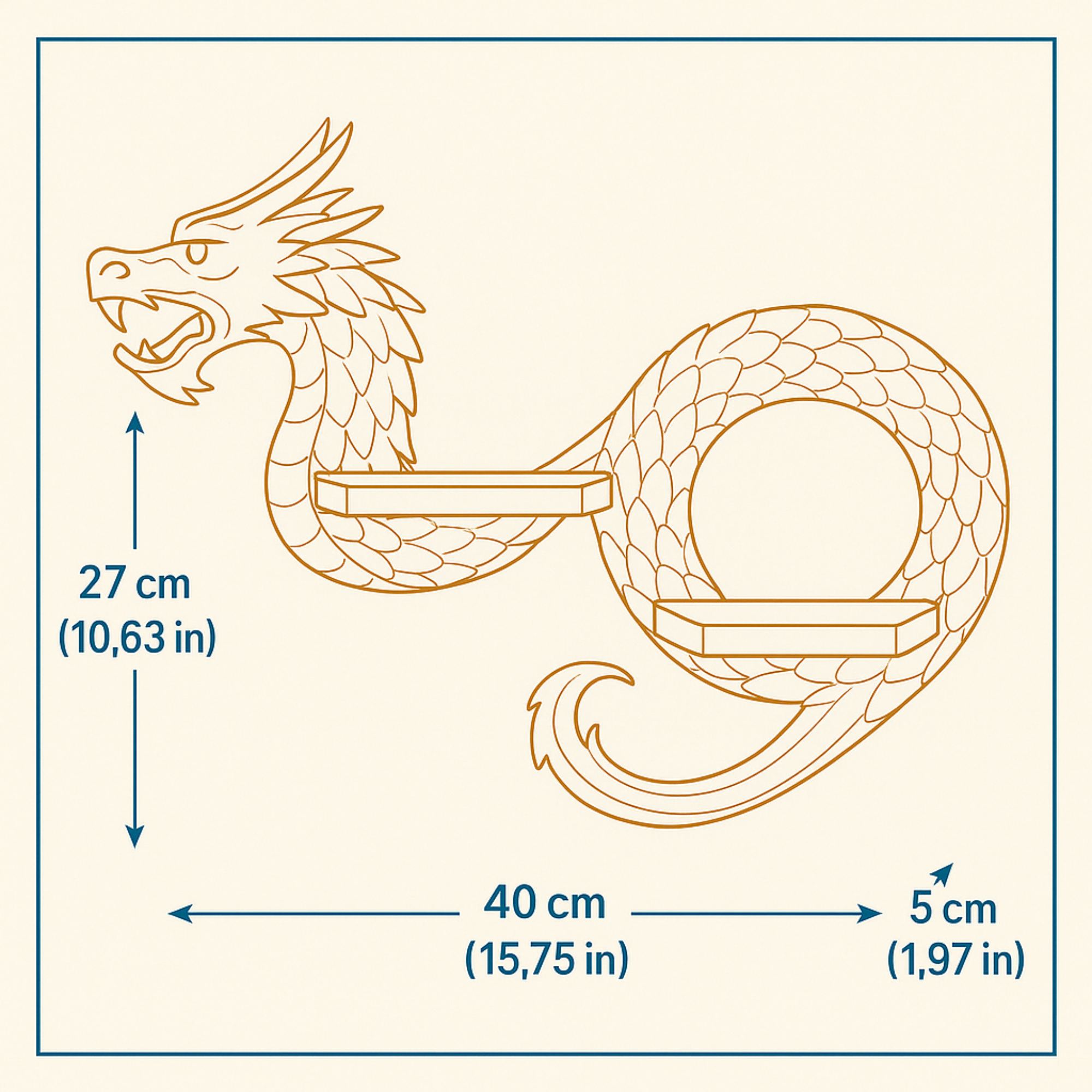 Dragon Rat Shelf Set