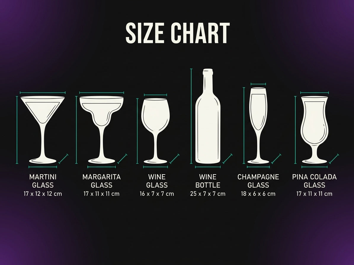 Afterparty Barware Set - Dimensions