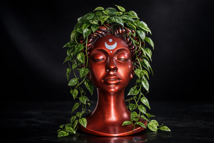 Blood Moon goddess bust planter — image 12
