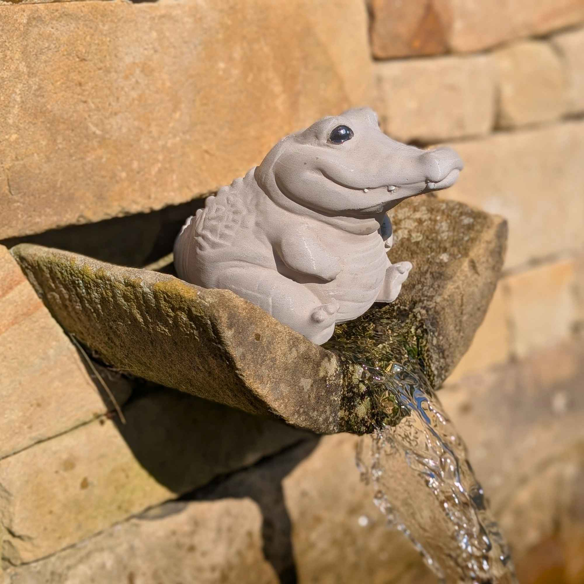 Cheeky Crocodile Concrete Sculpture