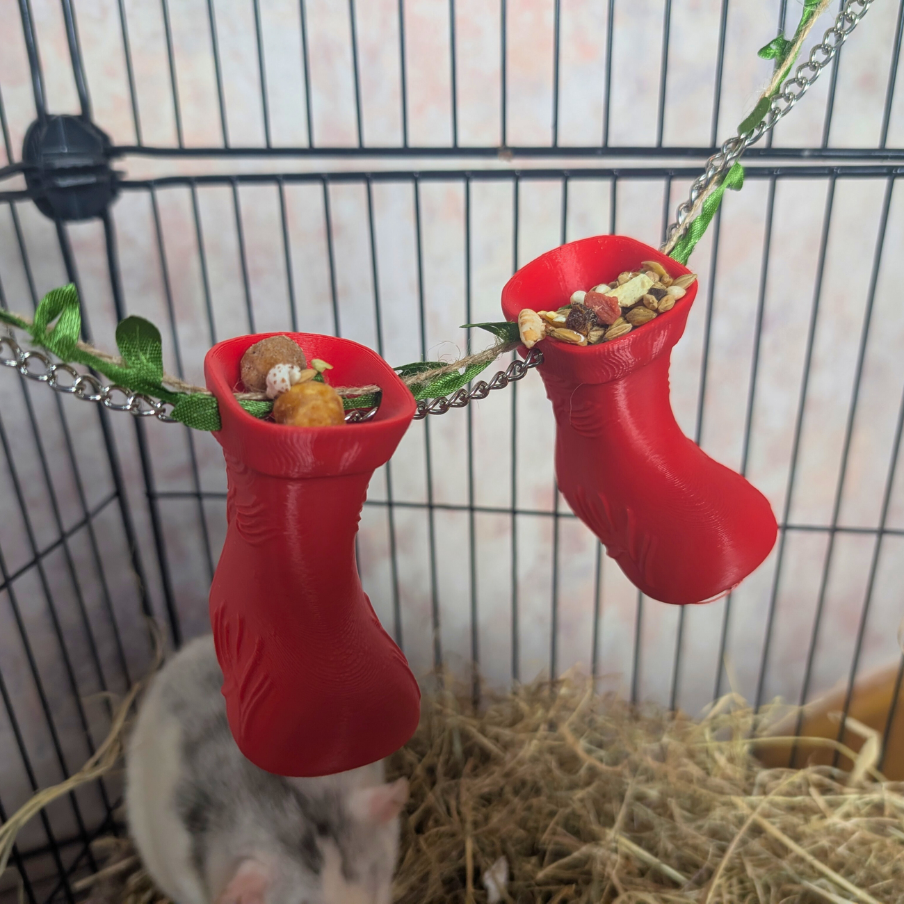 Christmas Rat Collection Set styled in home setting