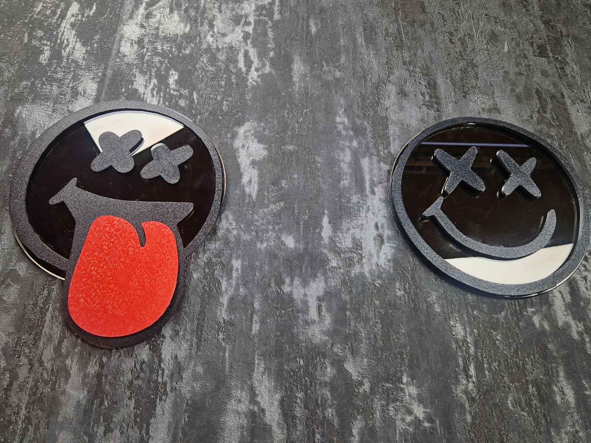 Edgy Round Mirror styled in home setting