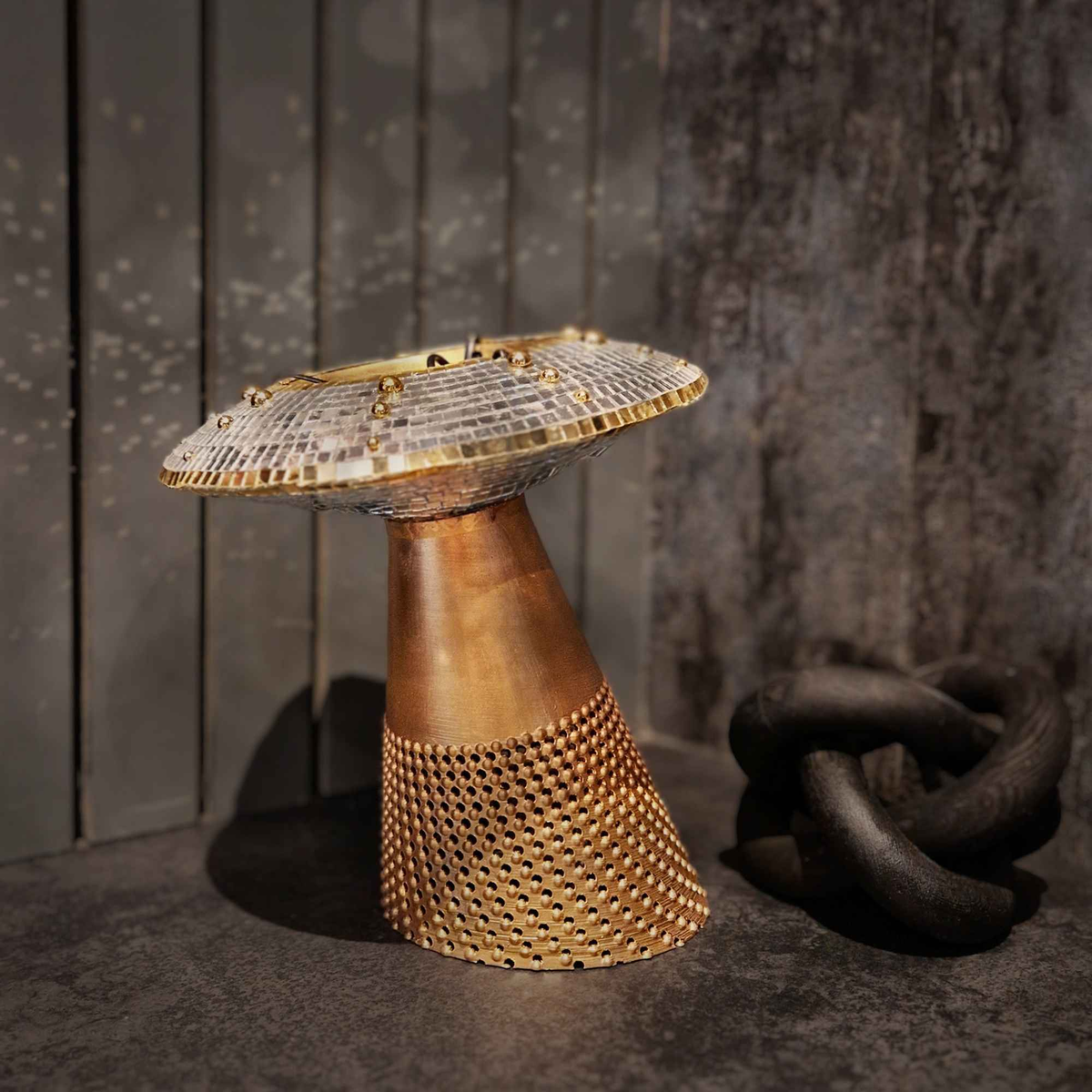 StarGlow UFO Planter styled in home setting