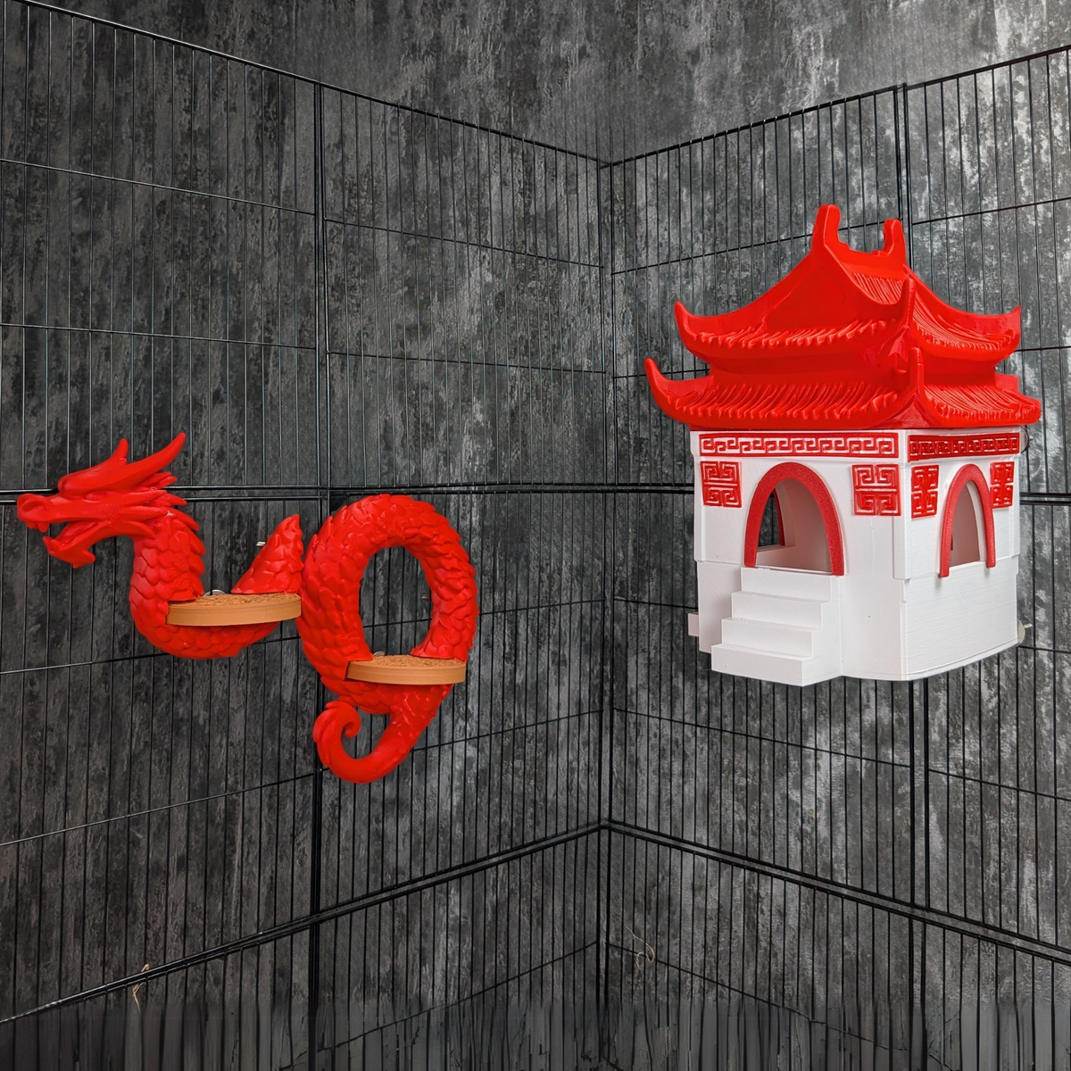 Chinese Temple Rat Hide top-down view showing interior