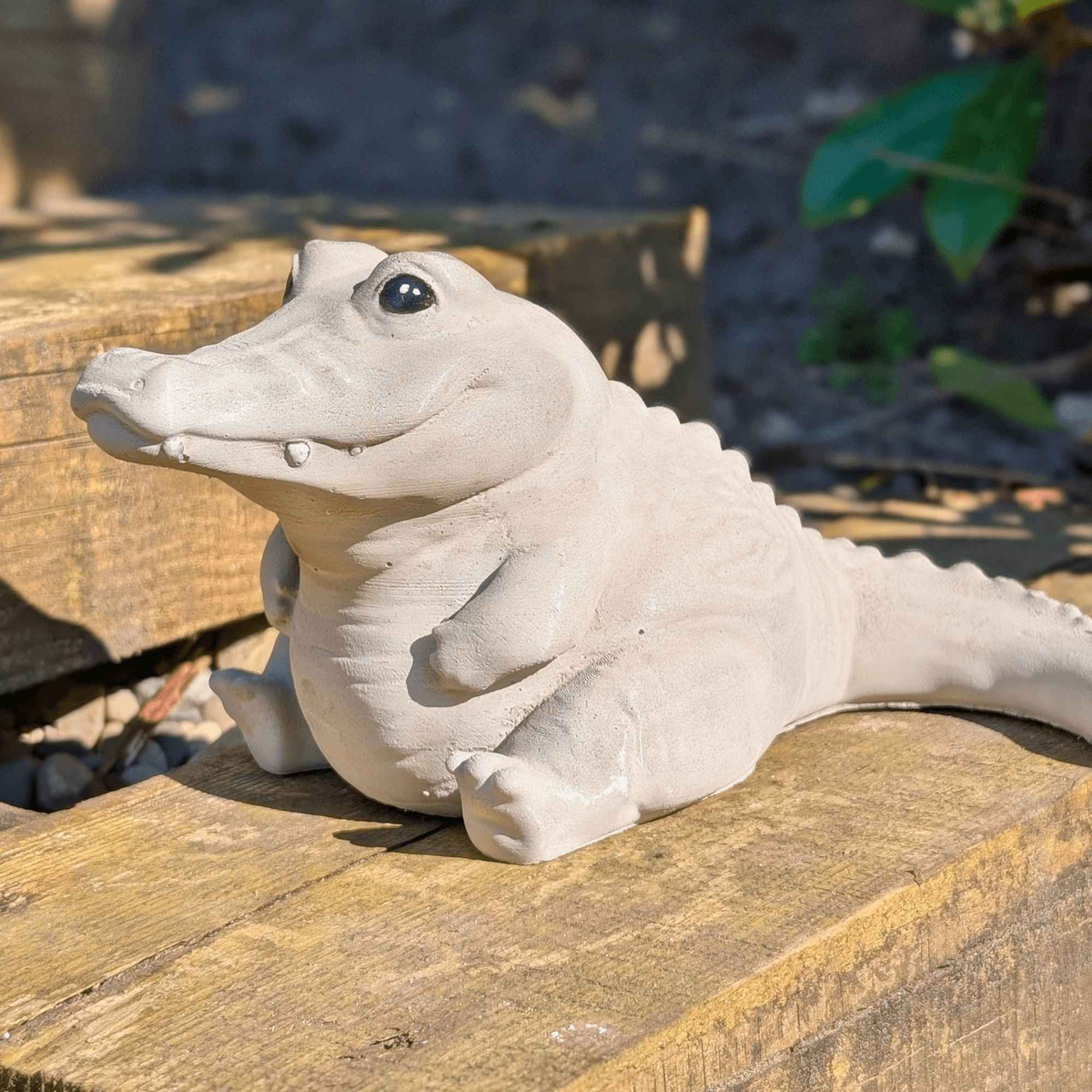 Cheeky Crocodile Concrete Sculpture