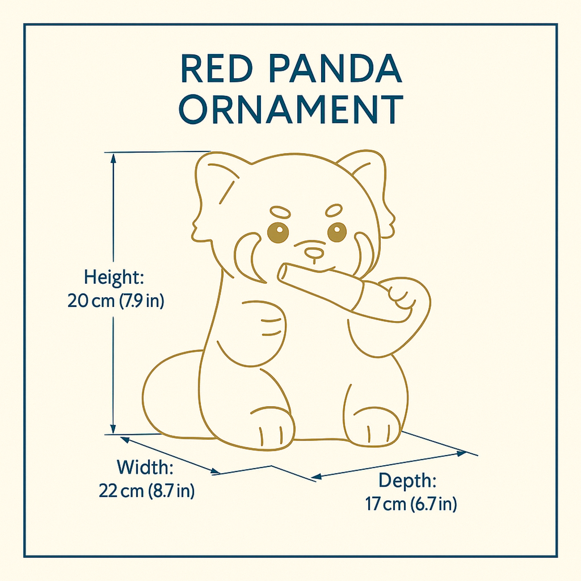 Red Panda Stone Sculpture
