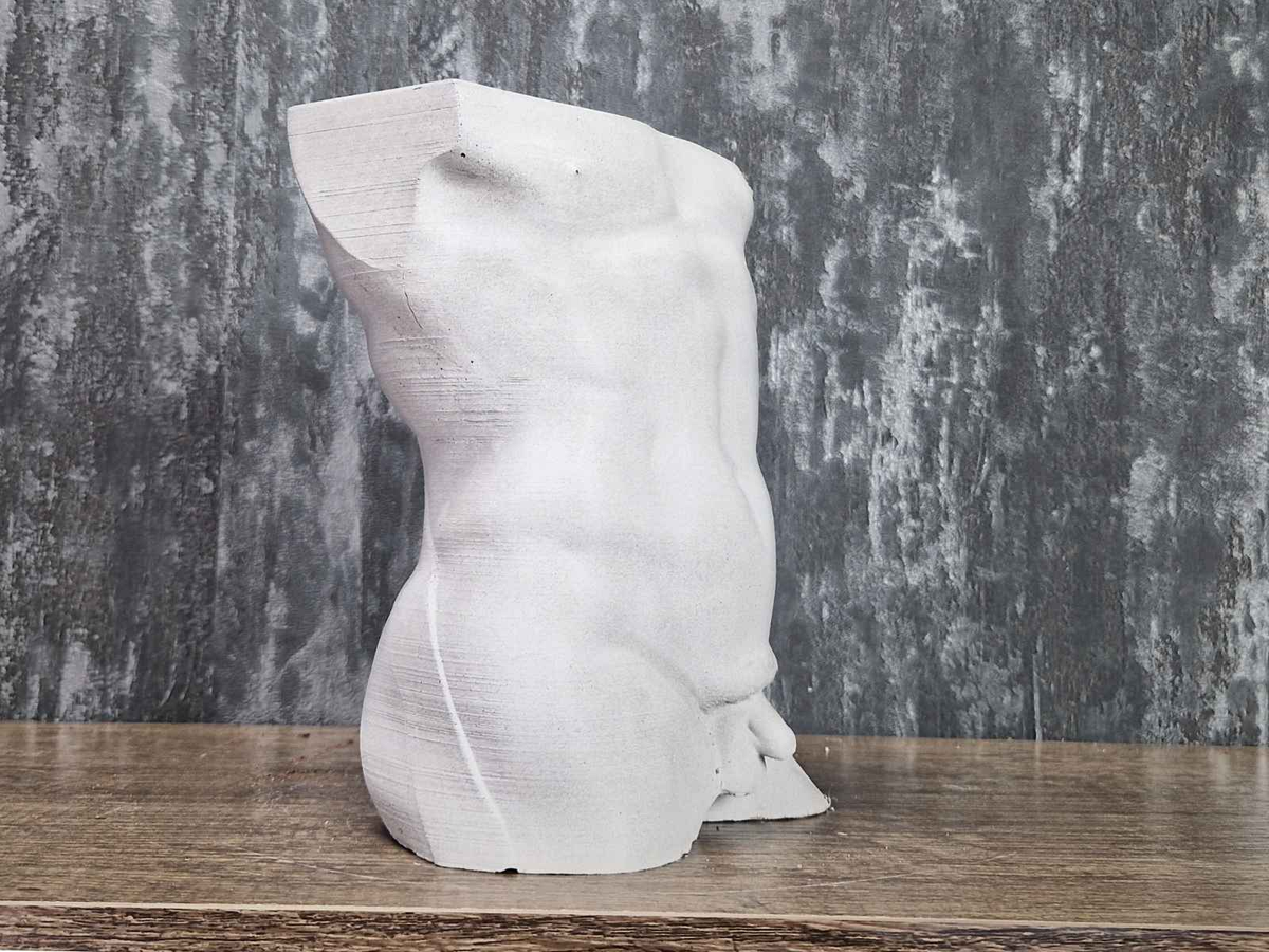 Greek God Male Planter styled in home setting