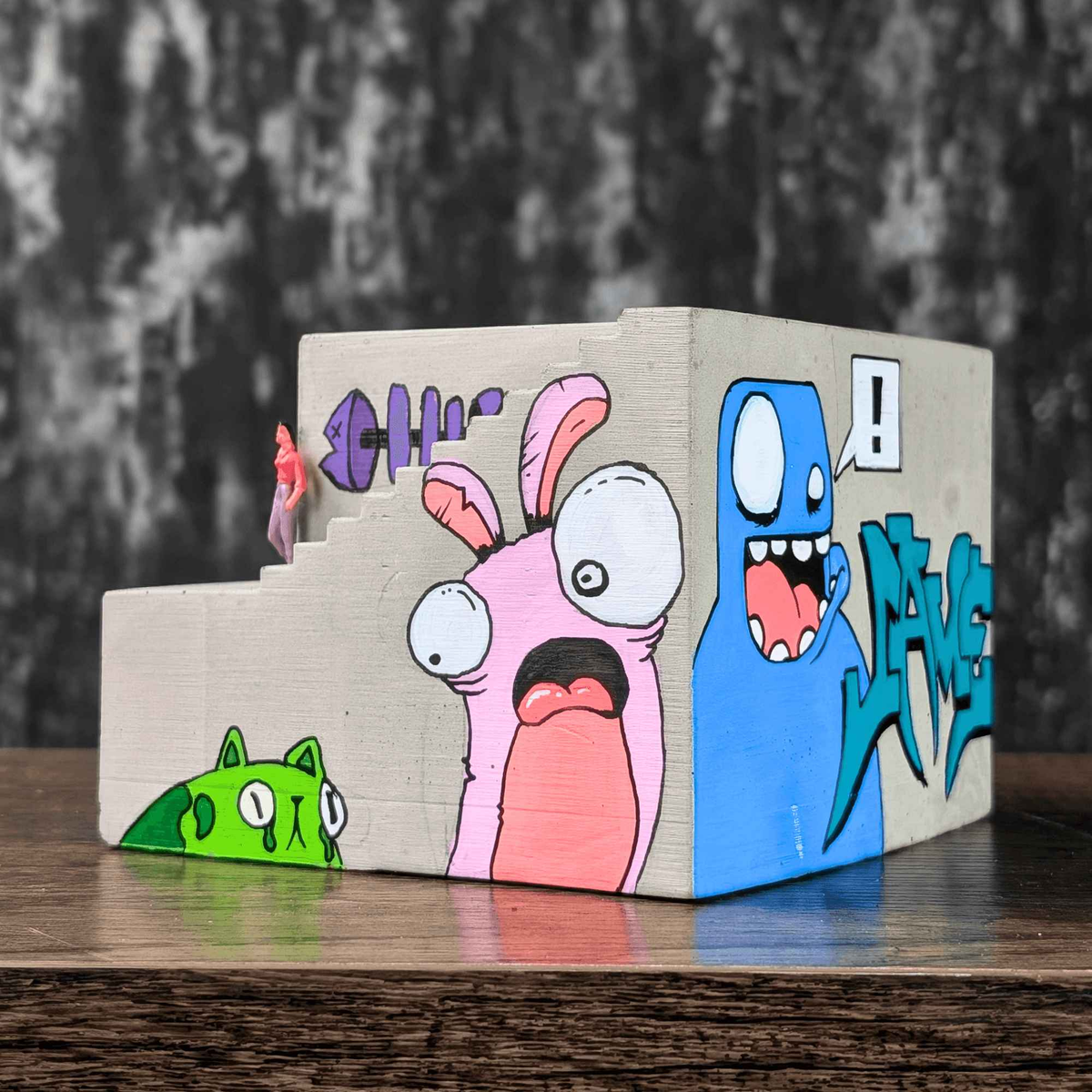 Custom Graffiti Building Planter