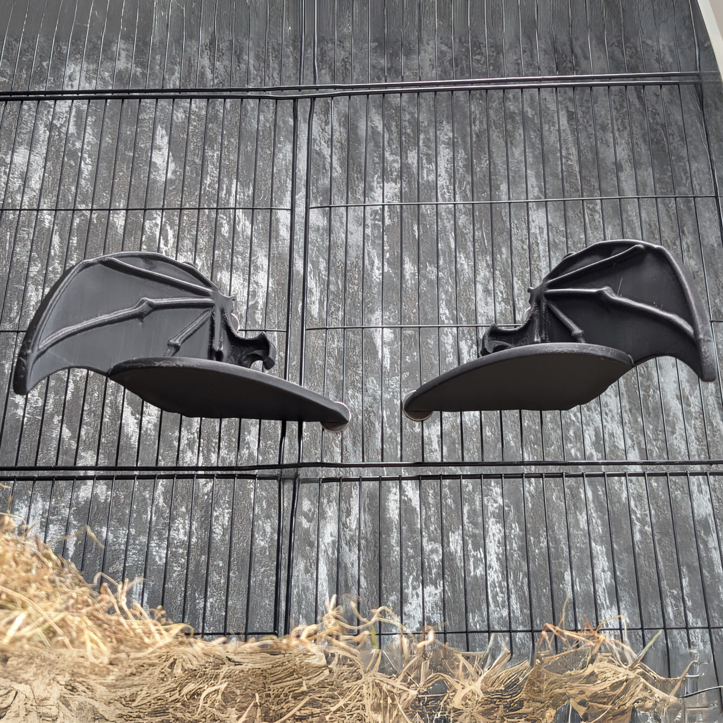 Gothic Bat Wing Rat Cage Shelf Perch