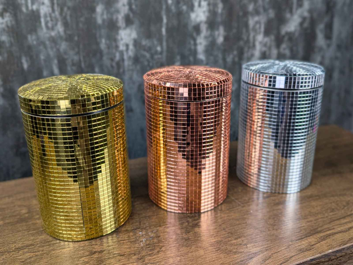 Mirrored Disco Kitchen Storage Canister Set - handmade decorative homeware | Ripleys Nest