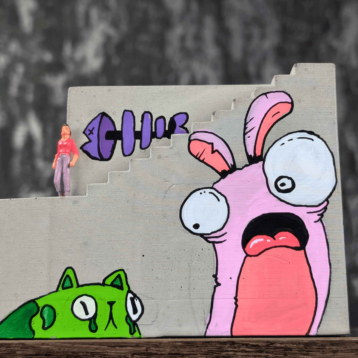 Custom Graffiti Building Planter