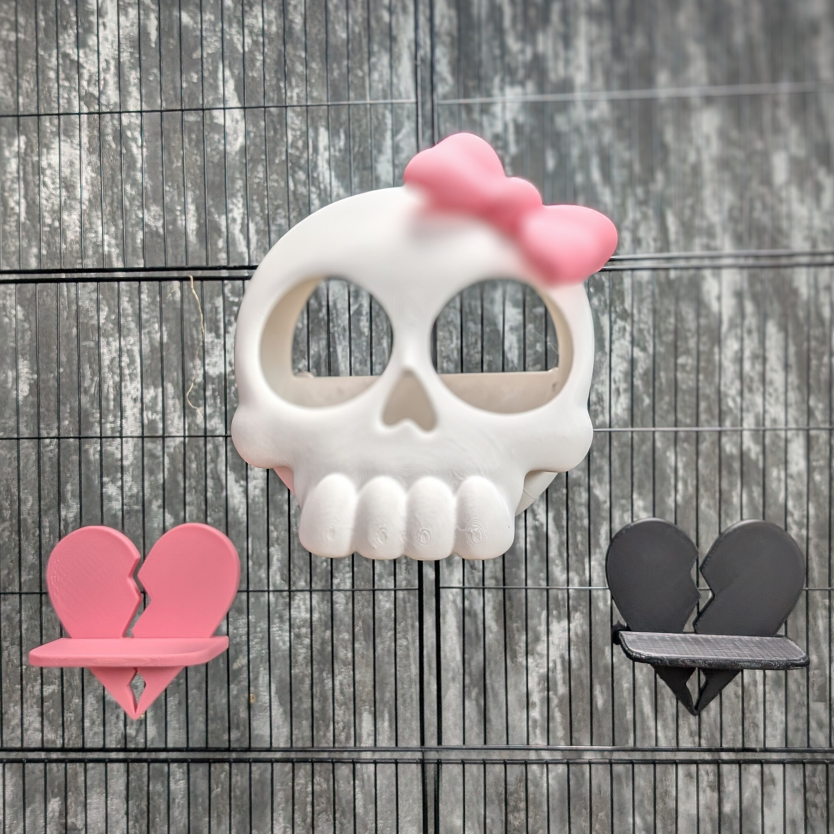 Kawaii Goth Skull Rat Hide displayed alongside complementary pieces