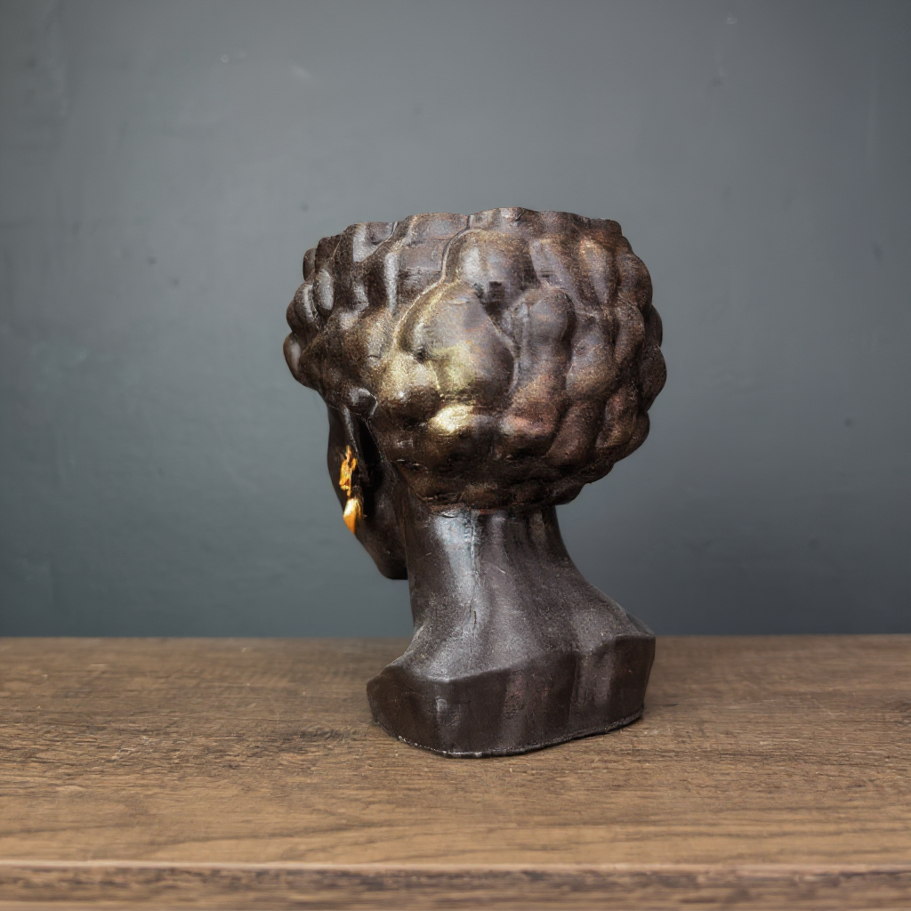 African Woman Bust Planter