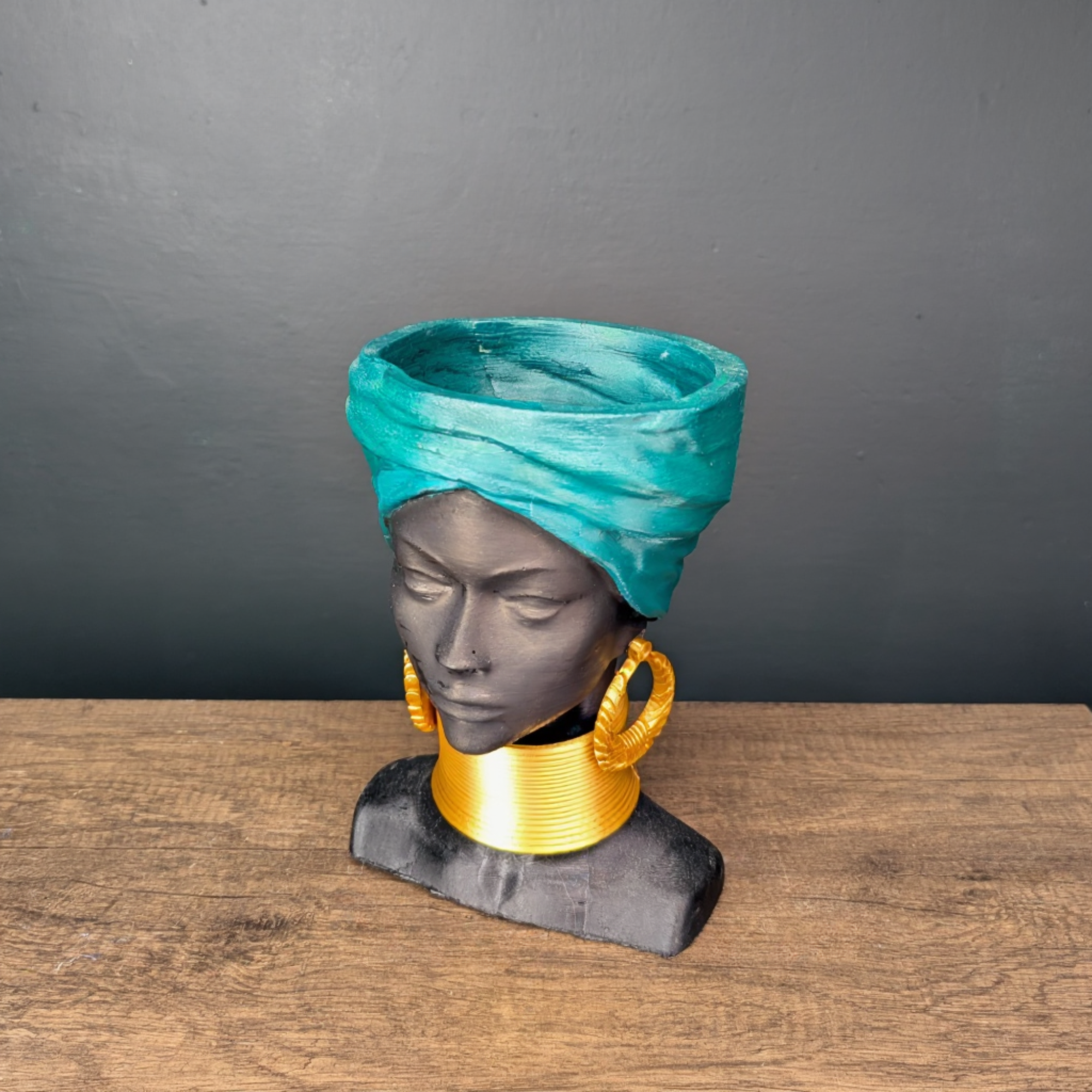 African Woman Head Planter | Unique Face Planter Pot