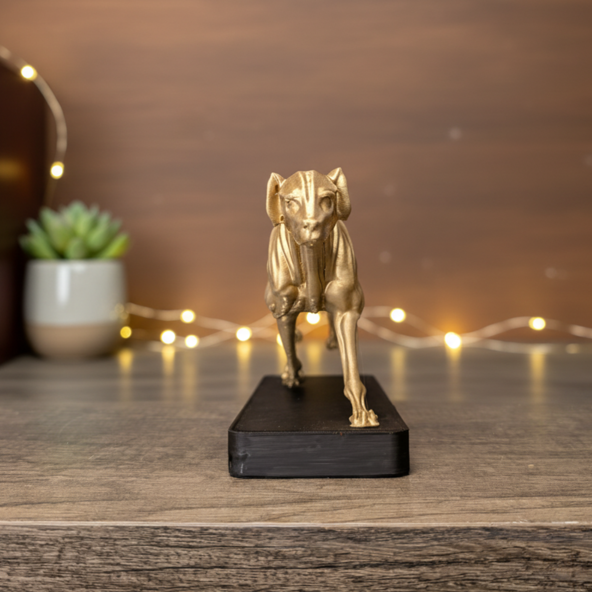 Custom Dynamic Pet Statue with Engraved Base