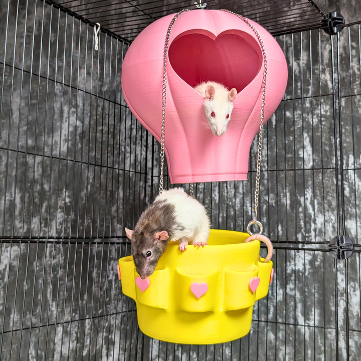 Hot Air Balloon Rat Basket - handmade cage accessory | Ripleys Nest