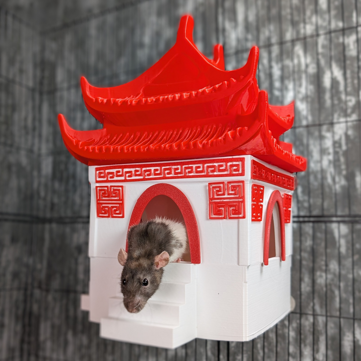 Chinese Temple Rat Hide - handmade cage accessory | Ripleys Nest