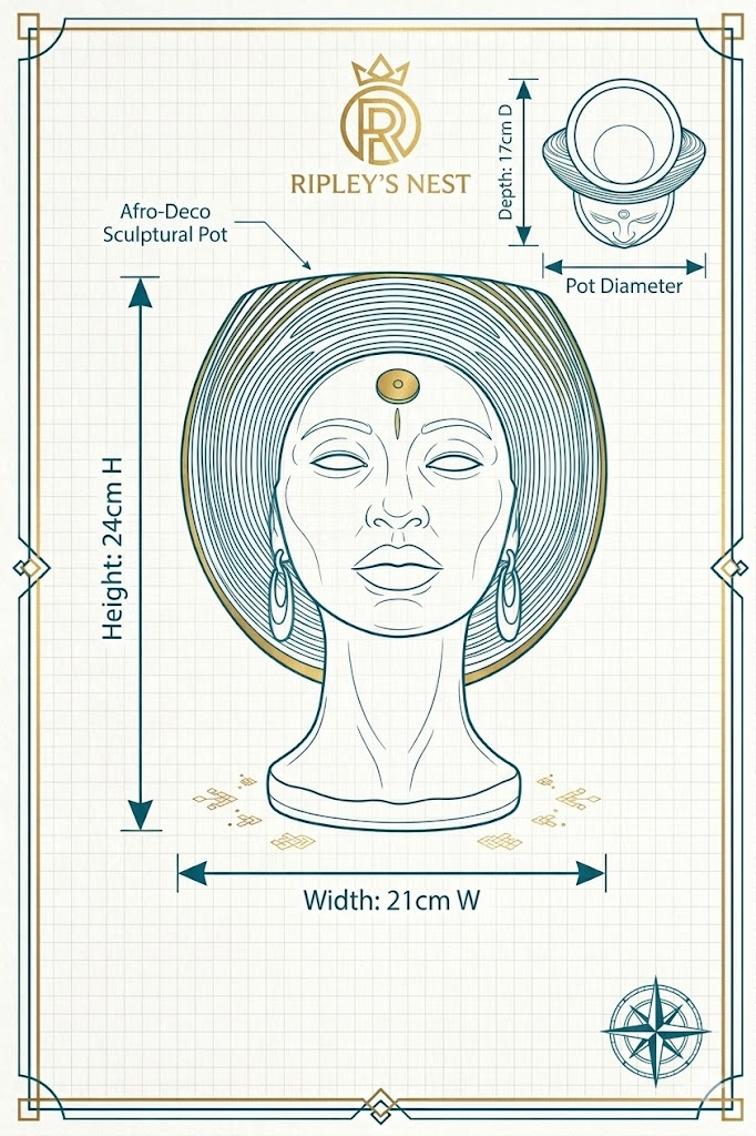 Echoes of Gold Head Planter — detail view 10 of 10