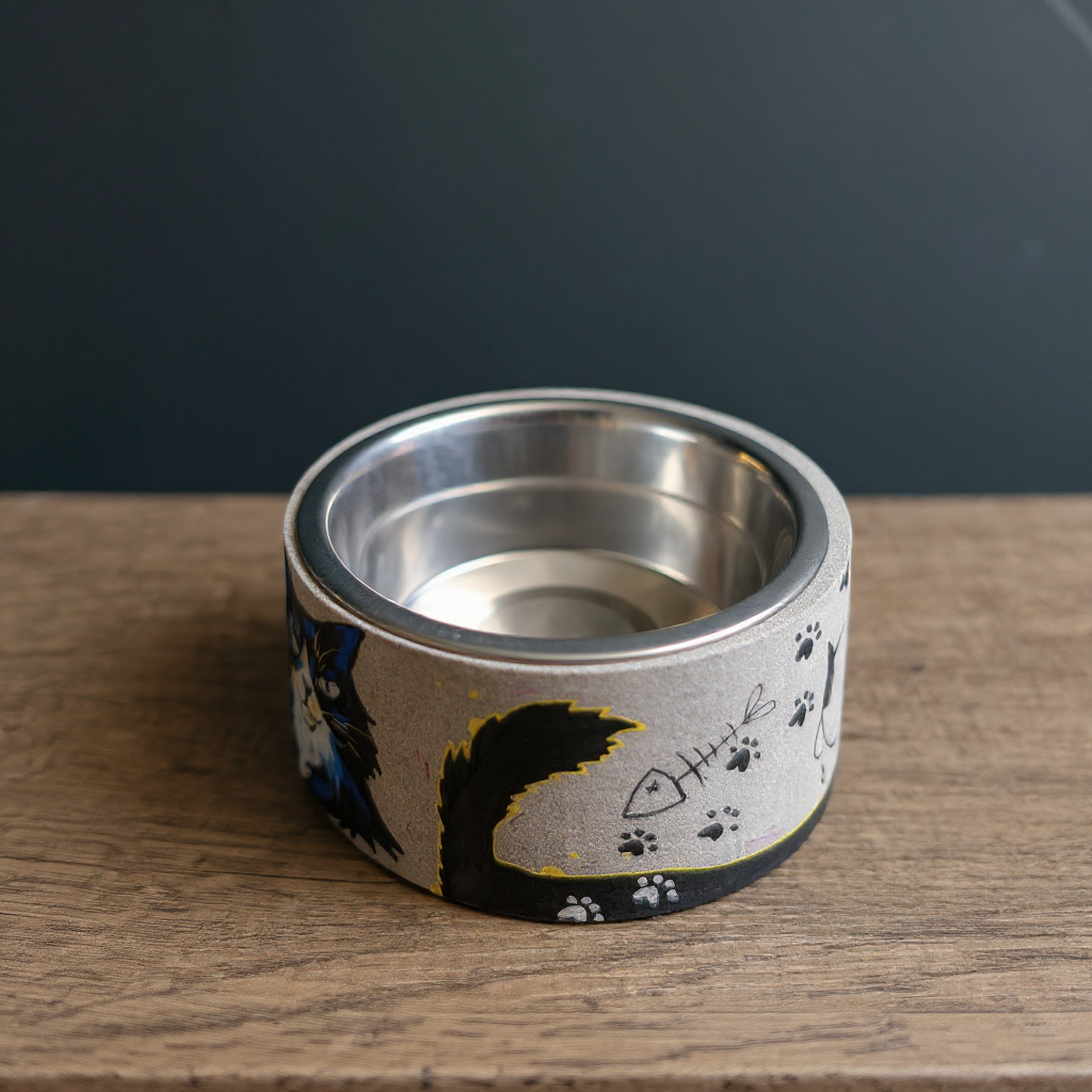 Personalized Graffiti Pet Bowl lifestyle context shot