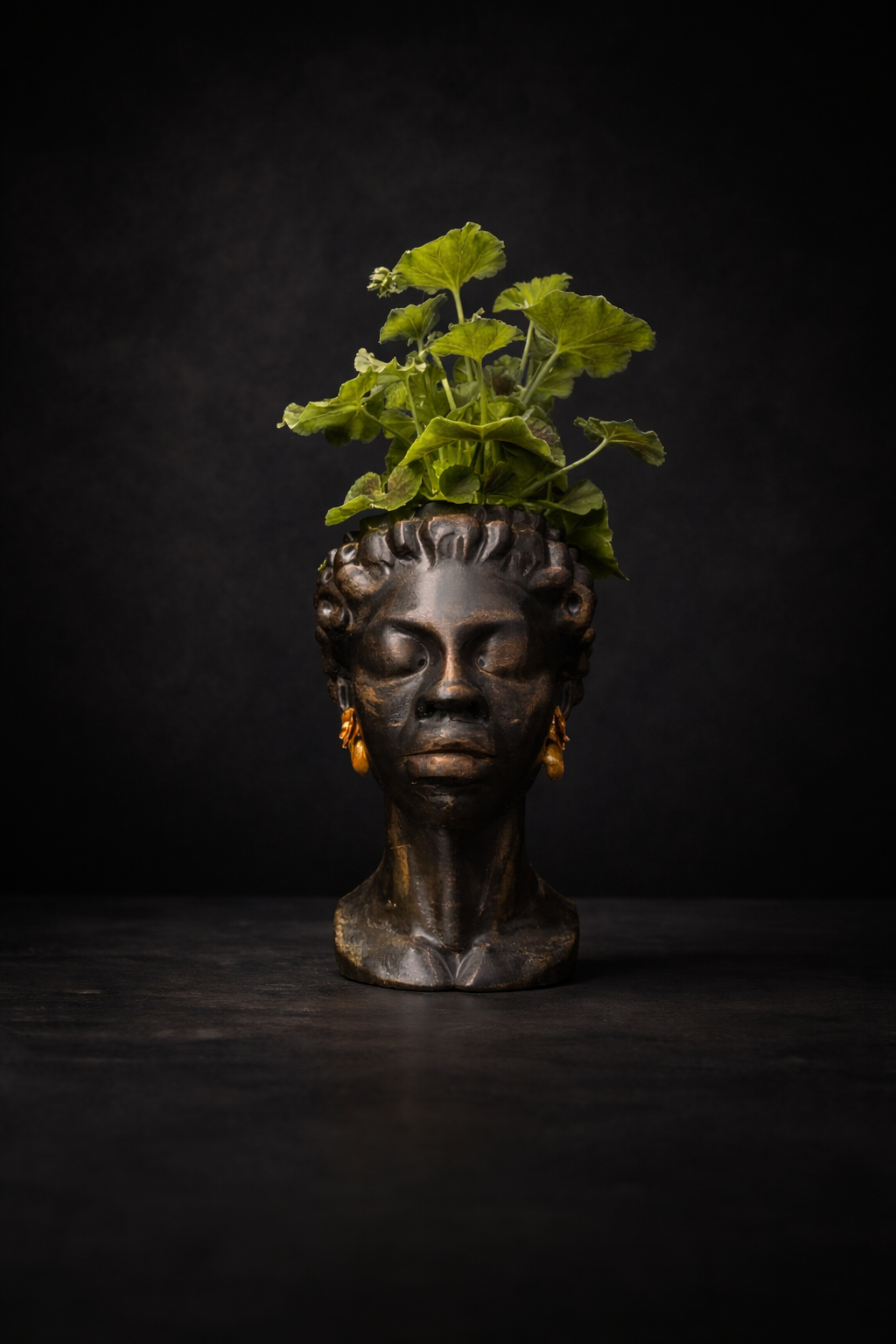 The Florid Chiaroscuro | Cast Stone Bust Planter