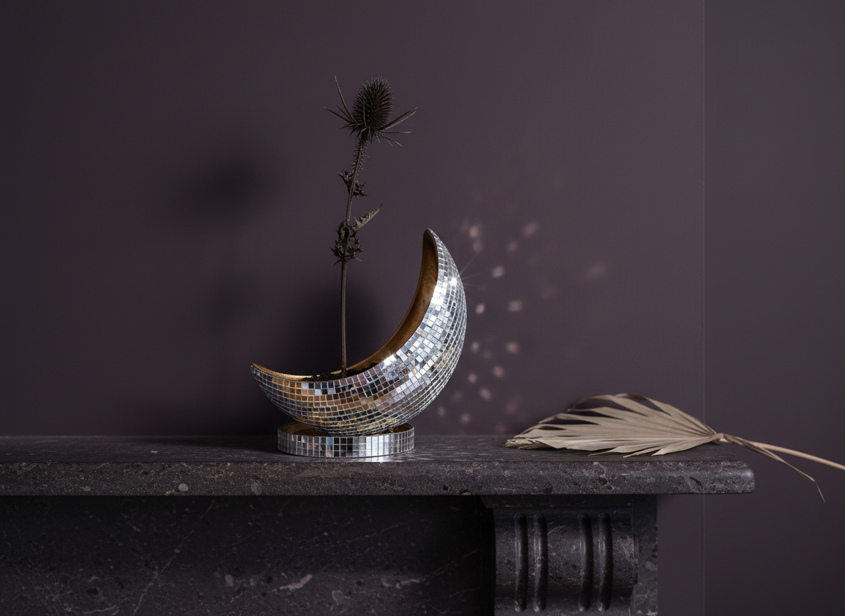 The Half Moon botanical mantle styling