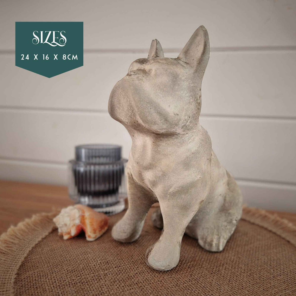 Fancy Frenchie Garden Ornament front view