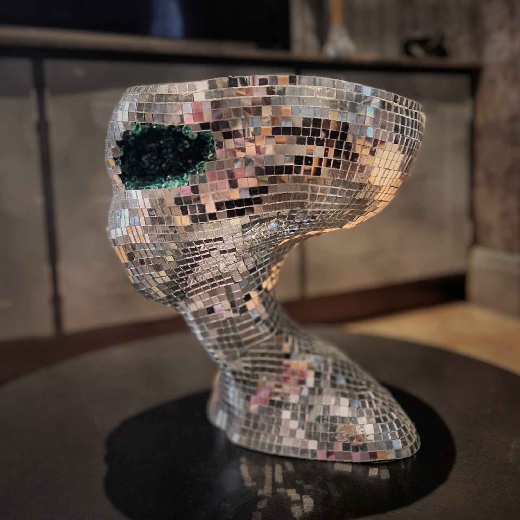 Mirror Ball Galaxy Gazer Decorative Statue
