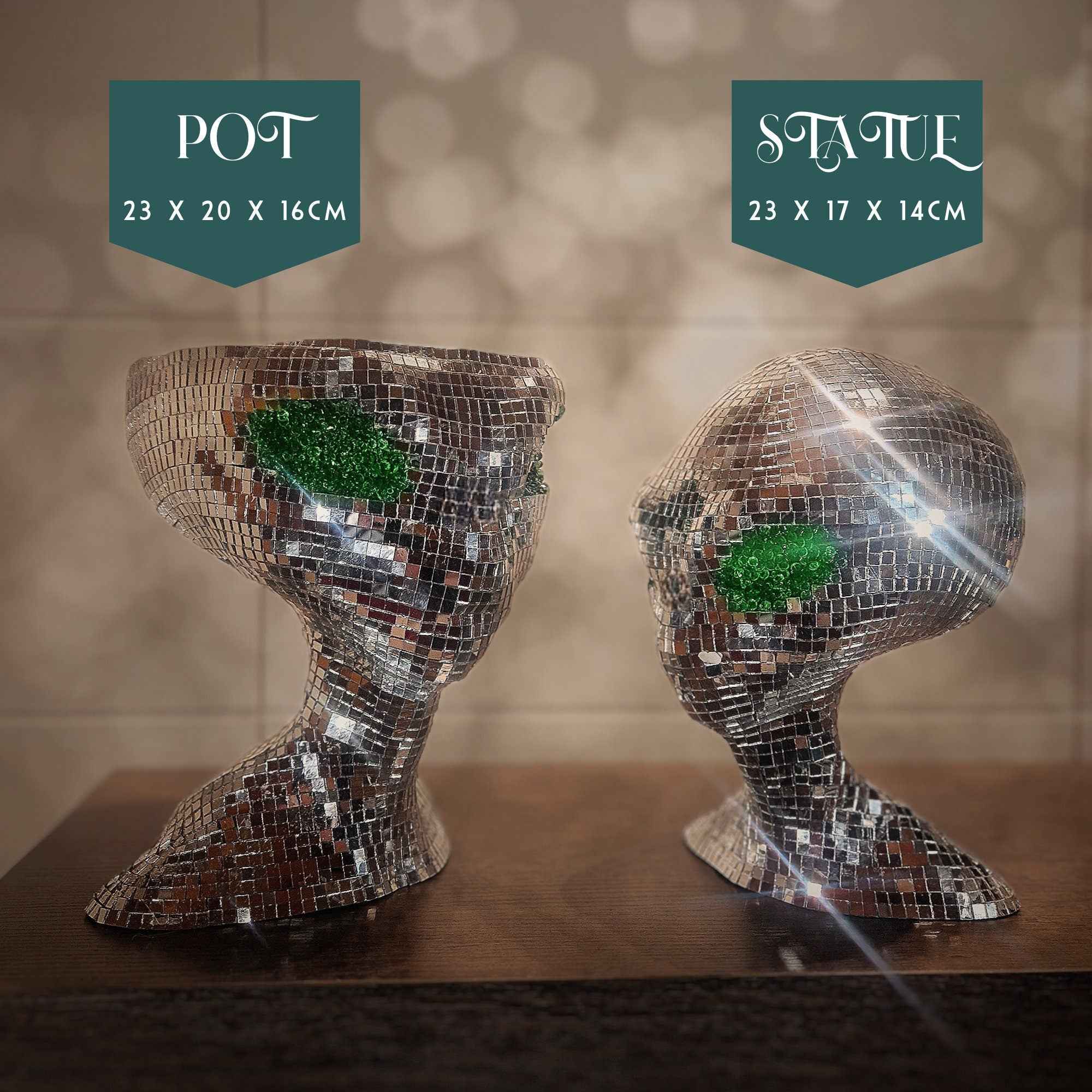 Mirror Ball Galaxy Gazer Decorative Statue