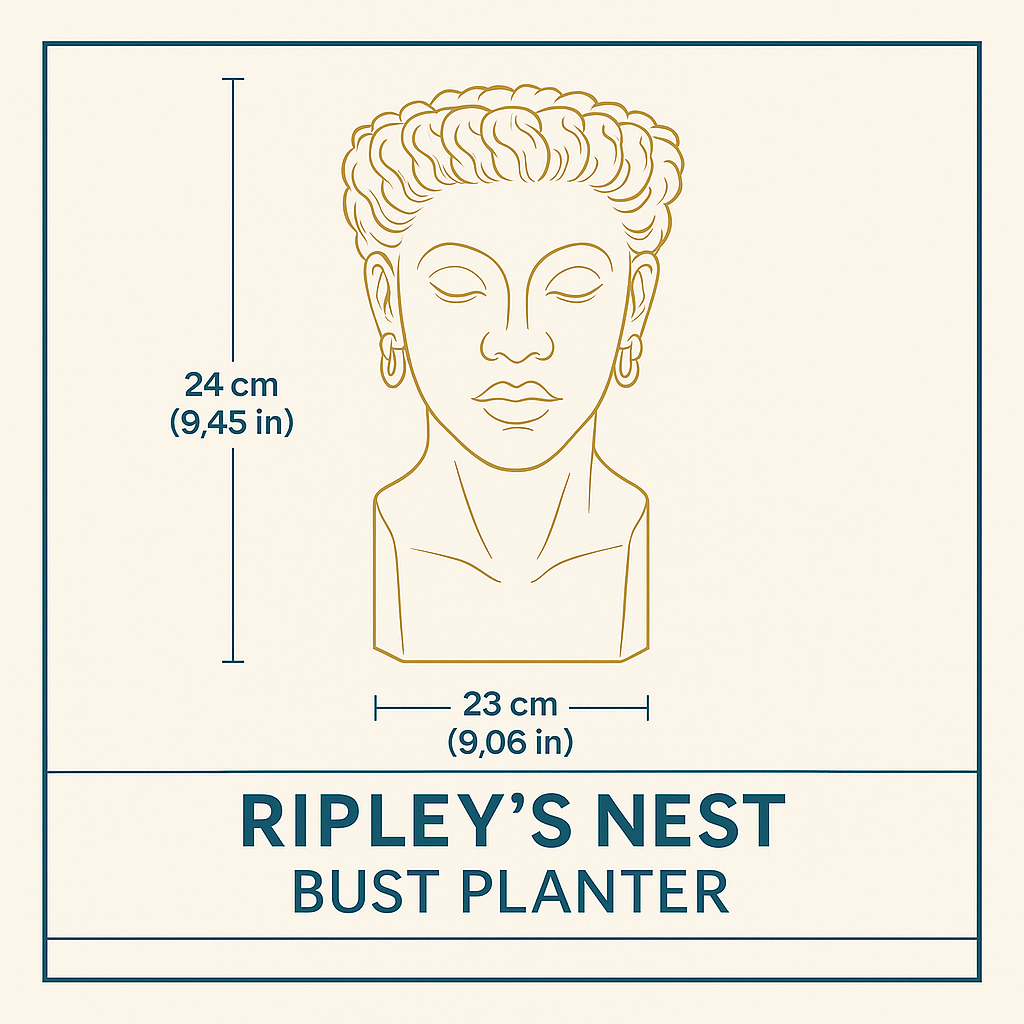 African Woman Bust Planter