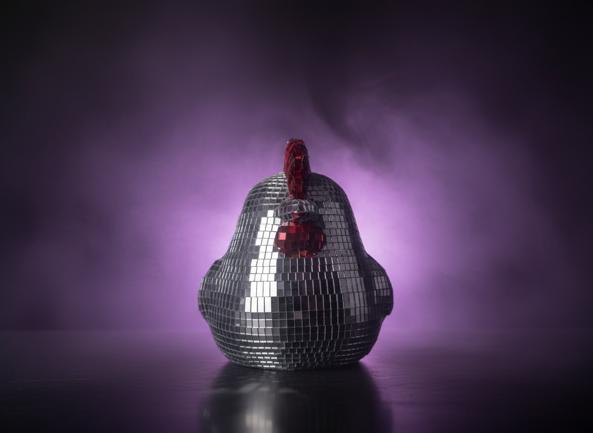 Hen Night - Disco Mirror Ball Chicken Sculpture — detail view 5 of 9
