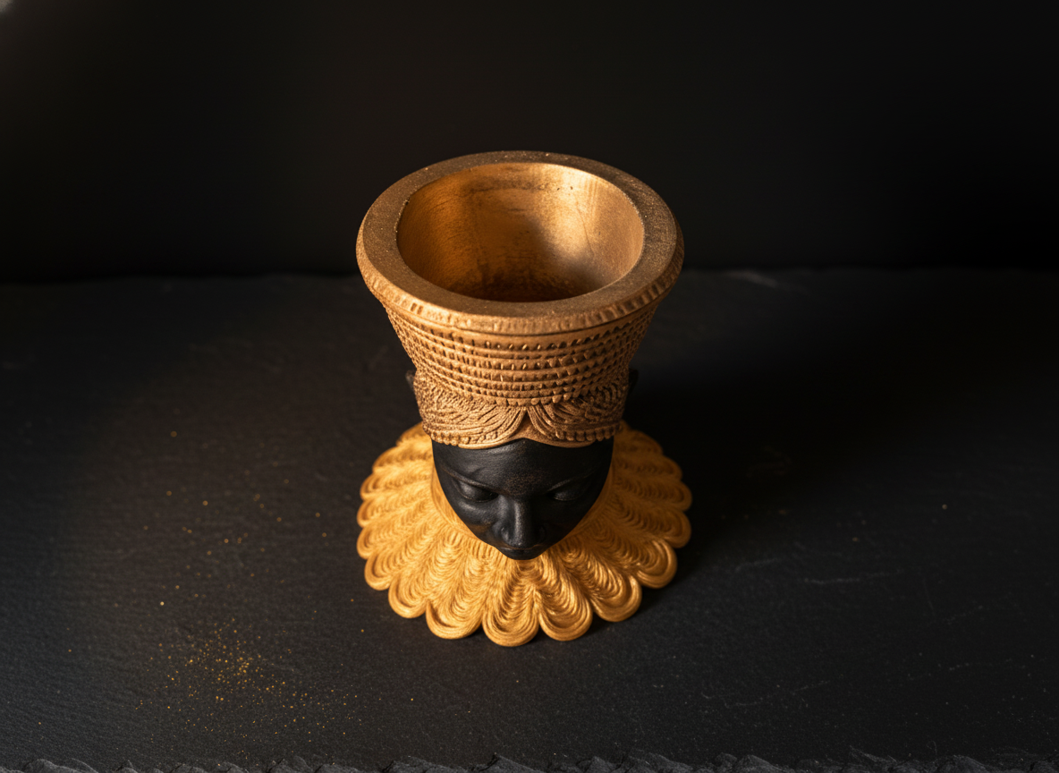 Nefertari planter back overhead view