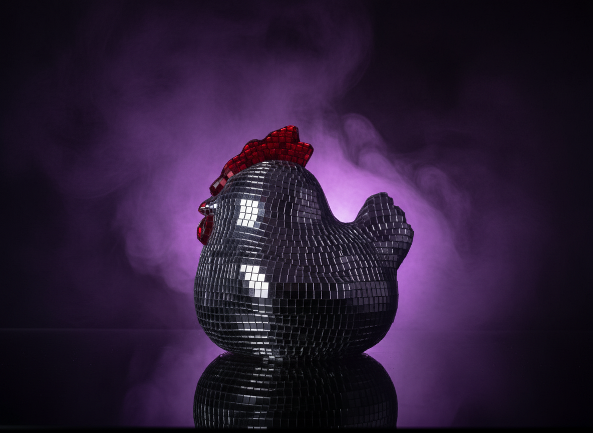 Hen Night - Disco Mirror Ball Chicken Sculpture — detail view 3 of 9