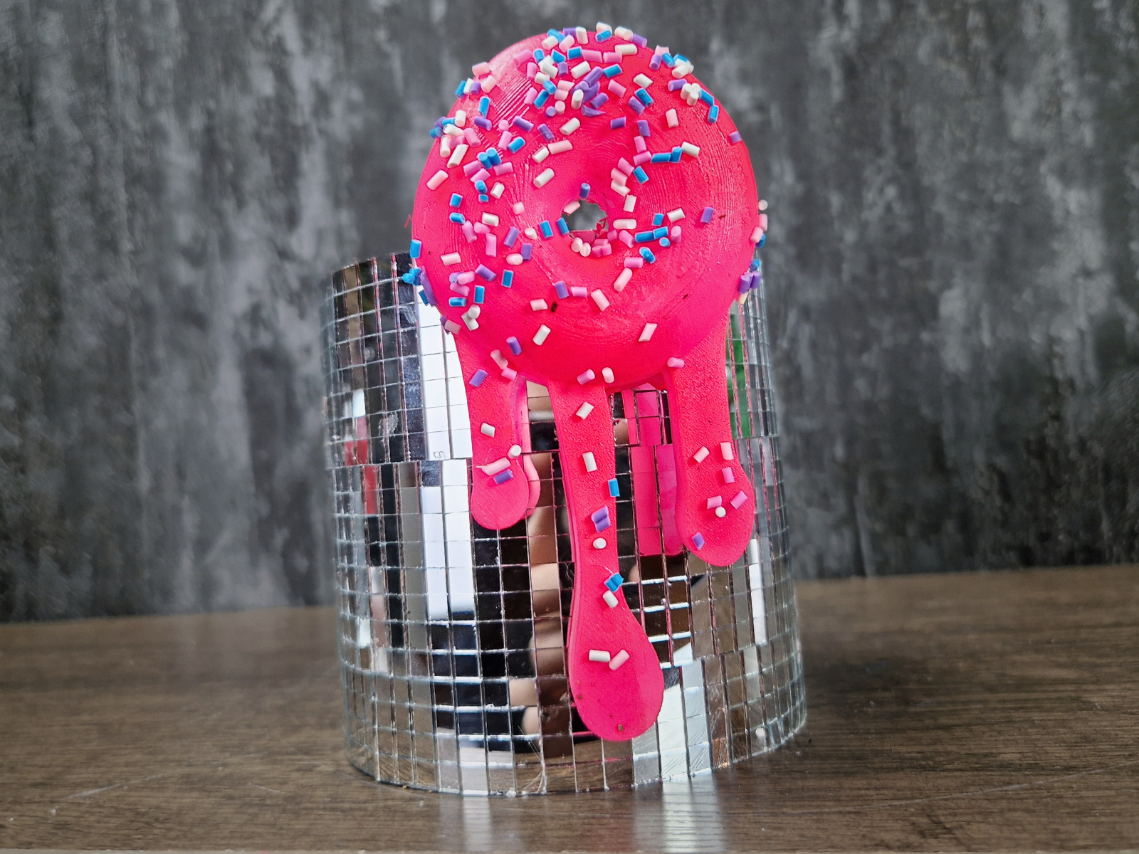 Dripping mirror ball planter handmade by Ripleys Nest