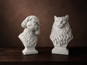Custom solid cast stone pet bust made from photos