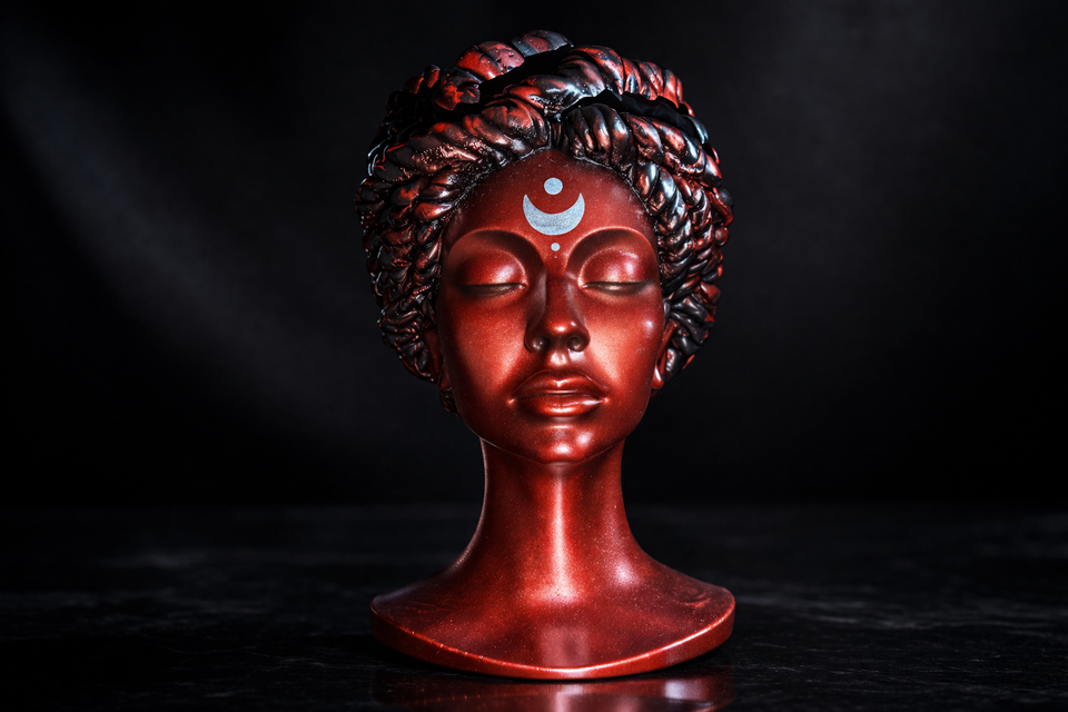 Blood Moon goddess bust planter — image 1