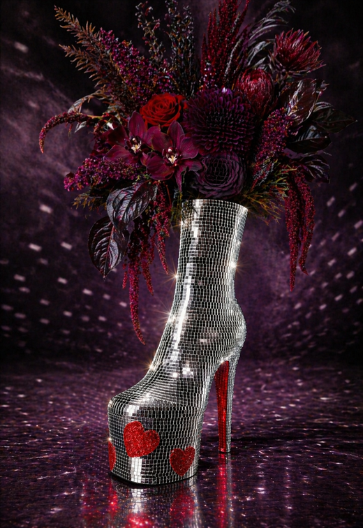 Heartbreaker XL mirror ball vase floral hero thumbnail