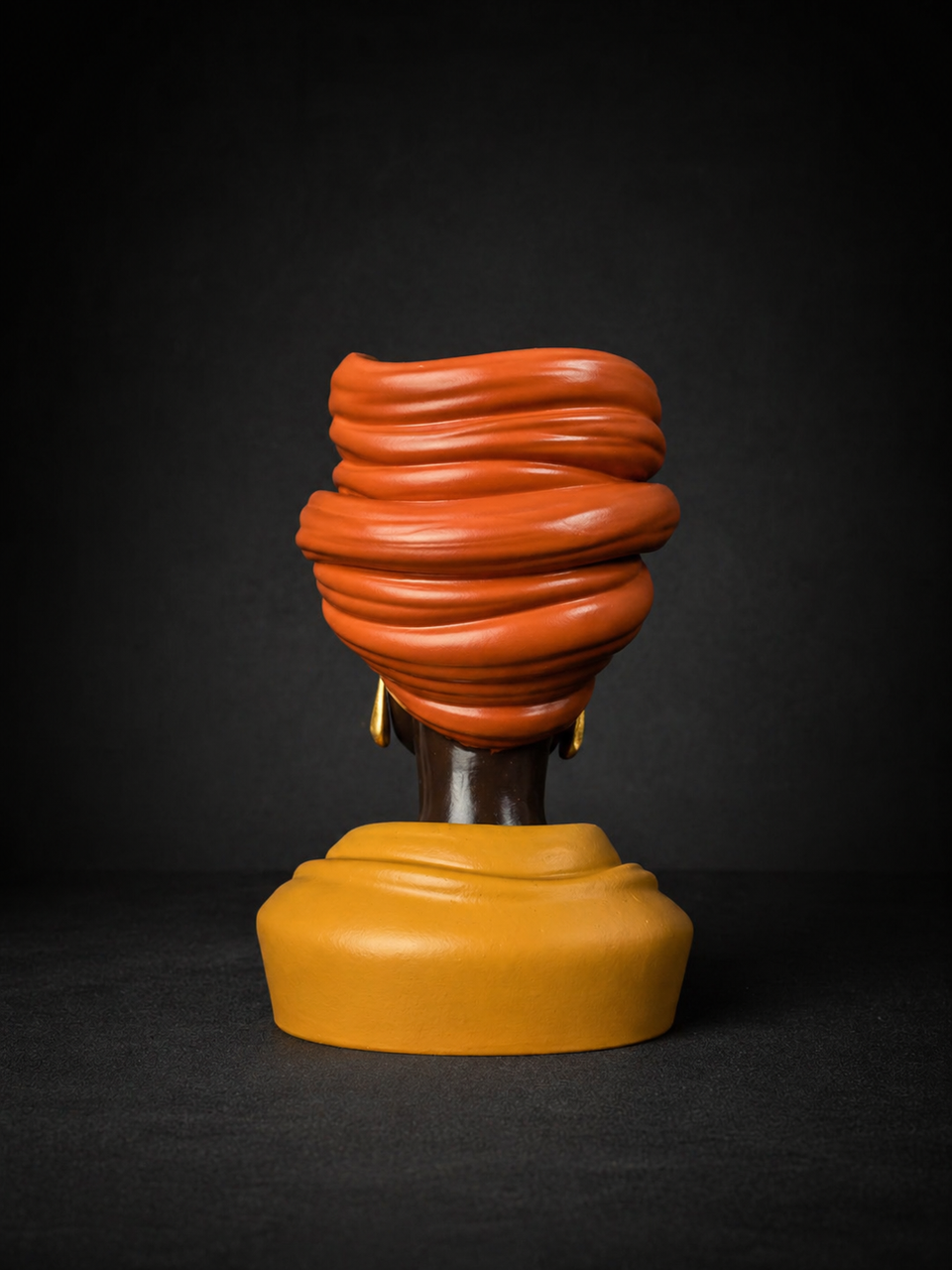 Golden Hour cast stone planter back view