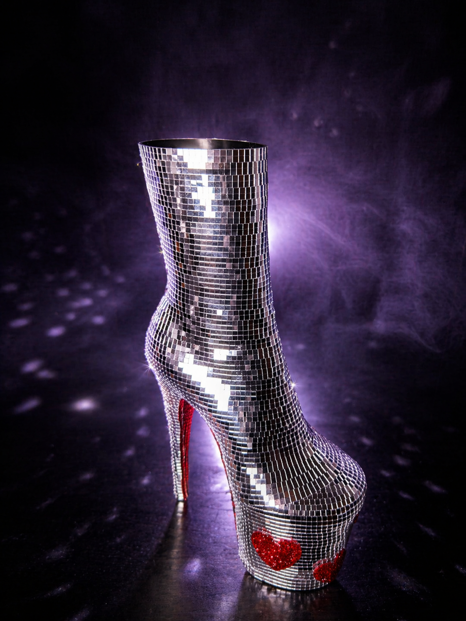 Heartbreaker XL mirror ball vase front view
