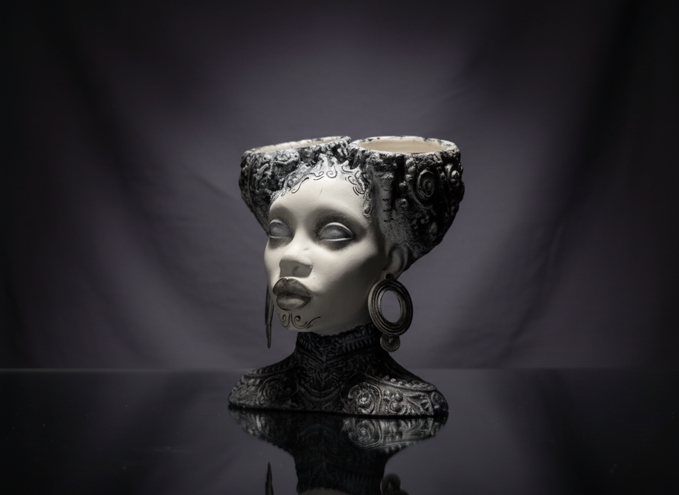 Necronomia Head Planter - close-up detail | Ripleys Nest