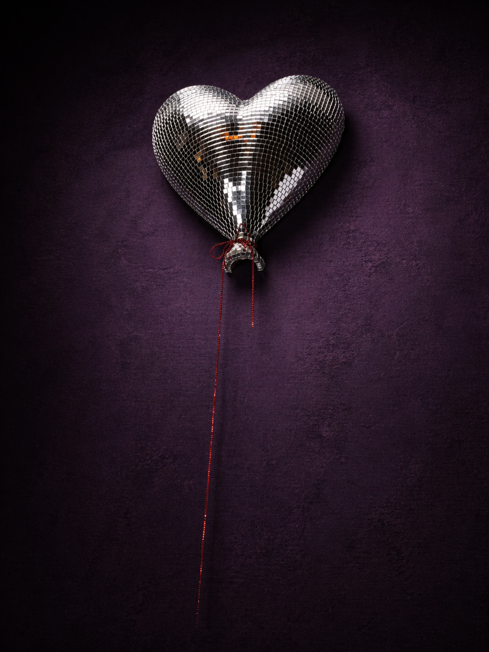 Heartthrob mirror ball heart wall art clean bottom view