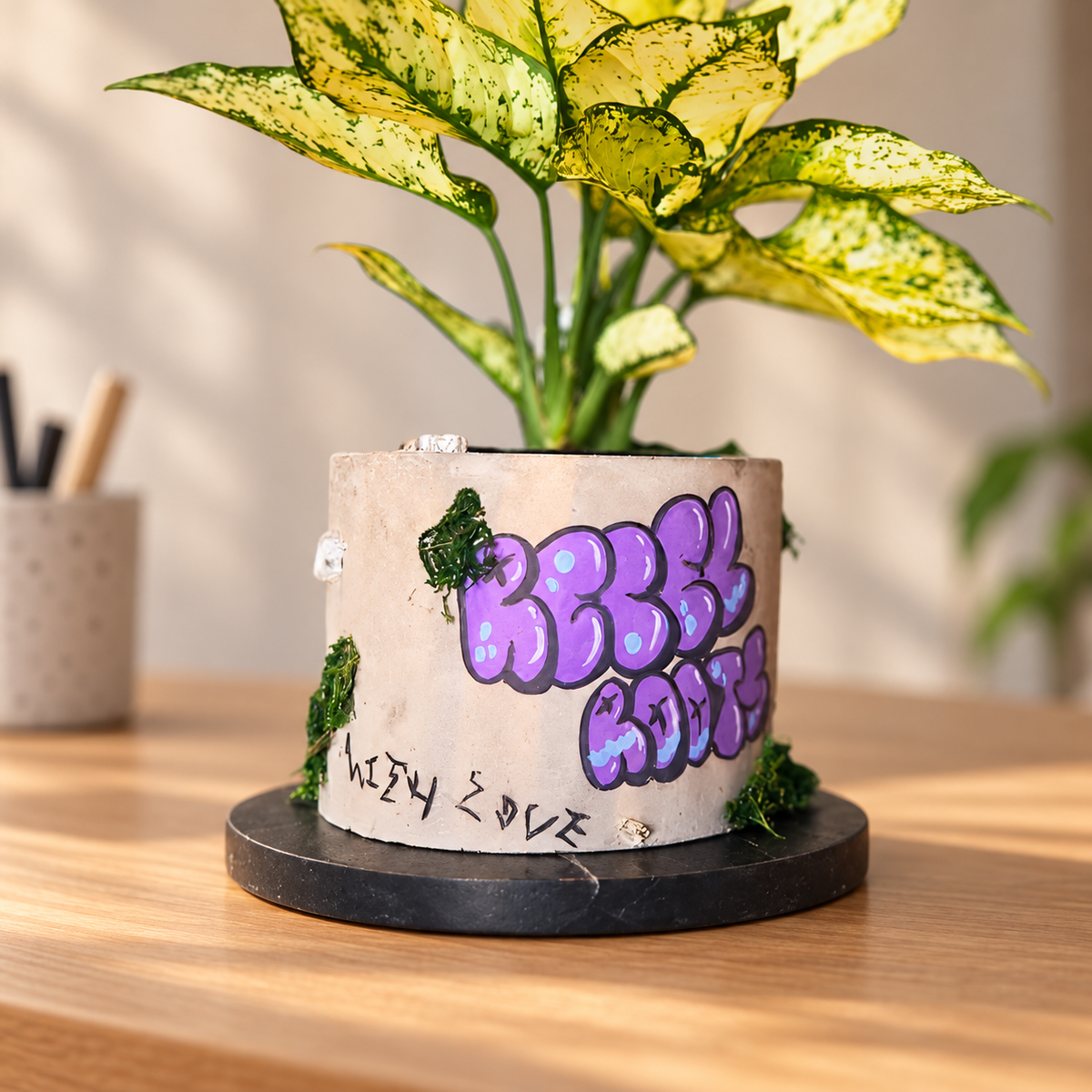 Personalised graffiti planter