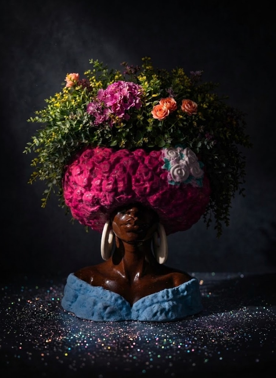 Girl Juice Head Planter - angle view | Ripleys Nest