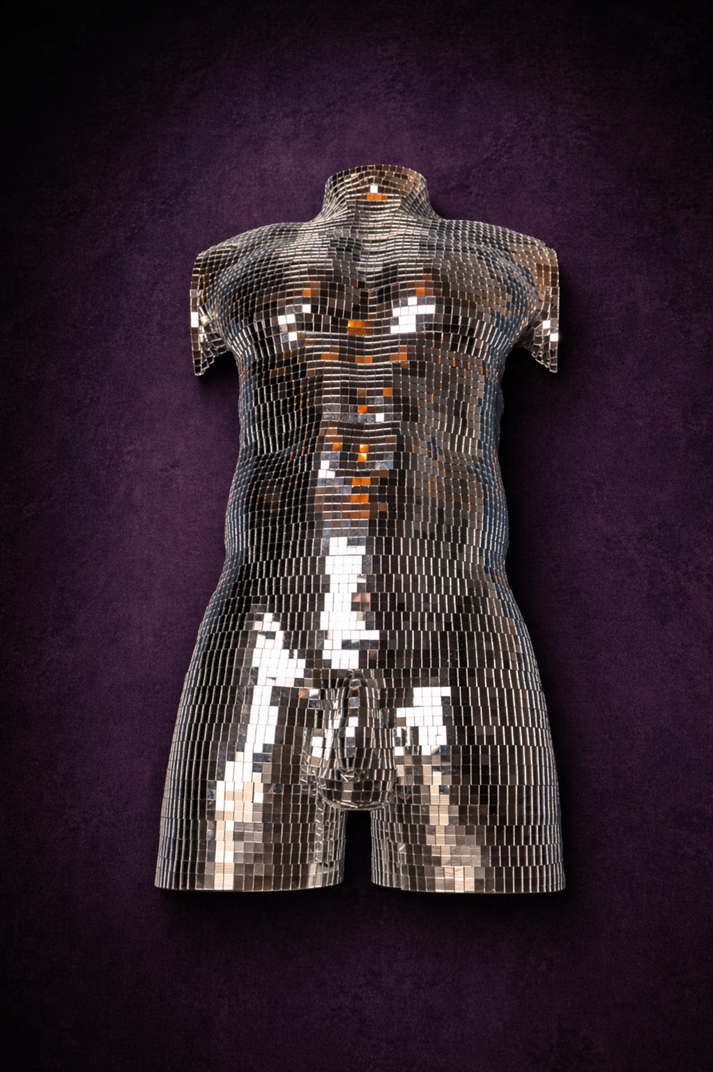 After Hours mirror ball male wall art clean front purple background
