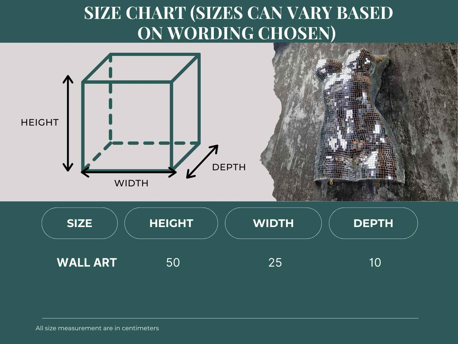 Female Body Mirror Ball Wall Art