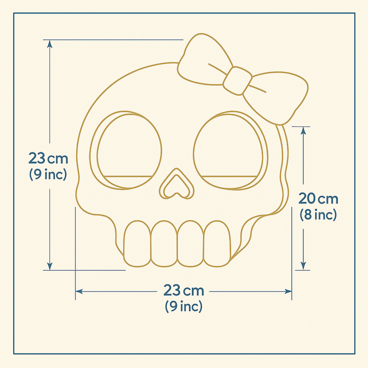 Kawaii Goth Skull Rat Hide size reference with hand for scale