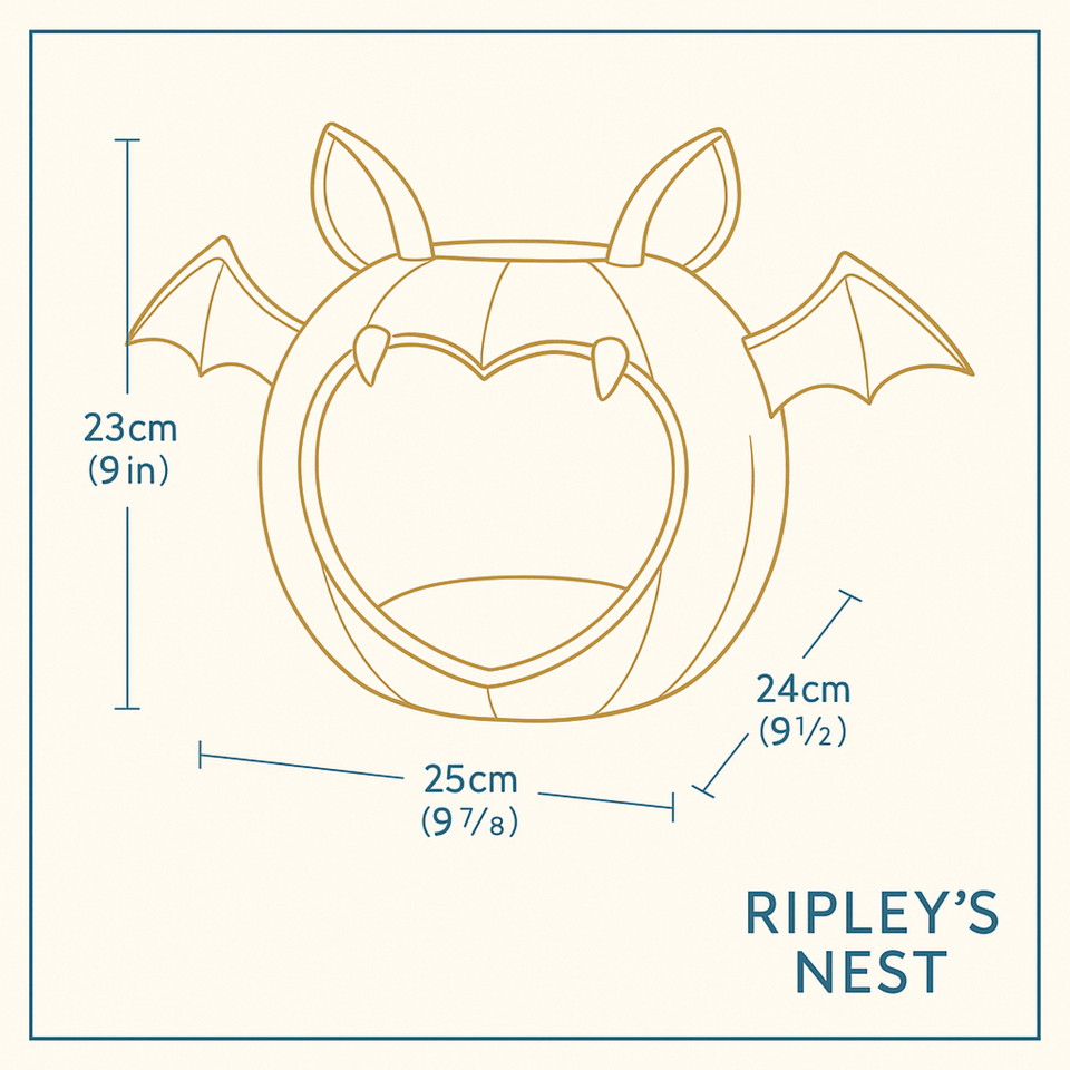 Cute Kawaii Bat Goth Hide Cave side profile view