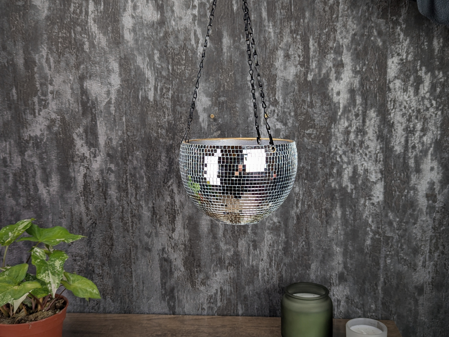 Hanging Disco Ball Planter