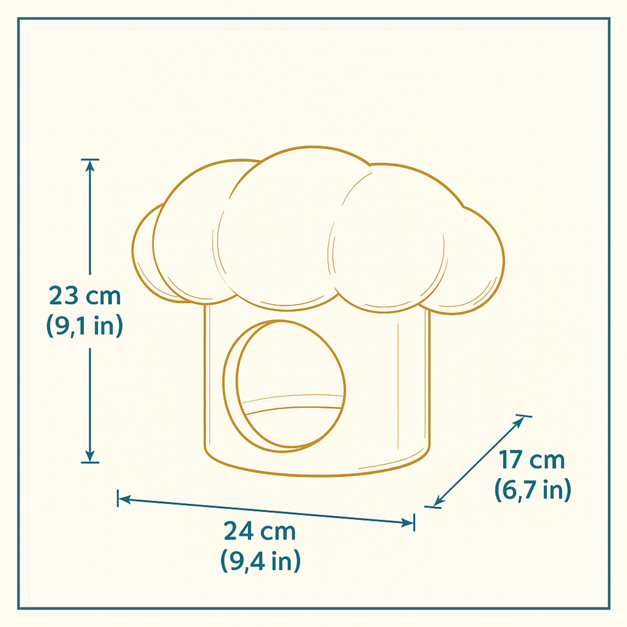 Chef Hat Rat Hide & Bed
