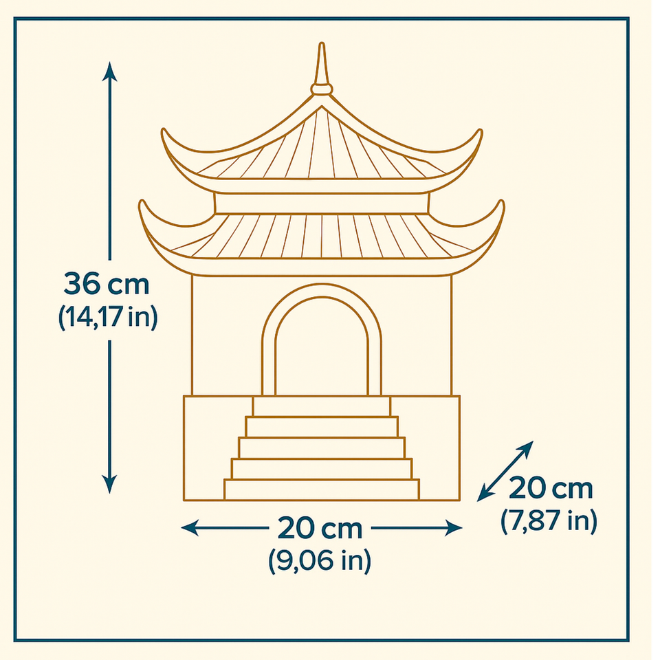 Chinese Temple Rat Hide front view showing entrance